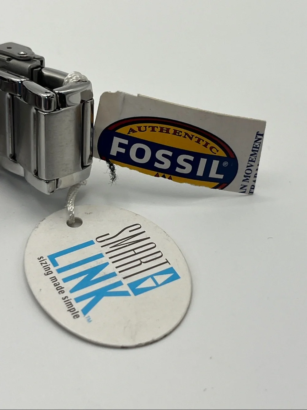Fossil Silver Stainless Steel Men's Watch with White Dial